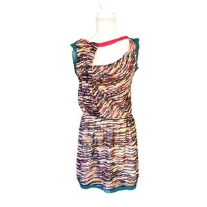 Lulumari Anthropologie Womens Medium‎ Dress Unique Cutout Elastic Waist